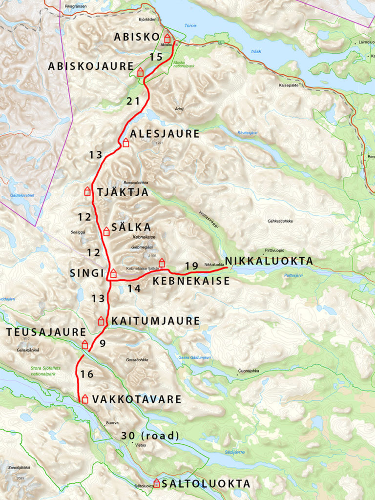 The northern part of the route.