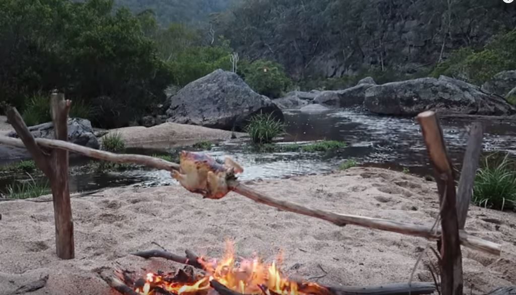 The chicken cooking
